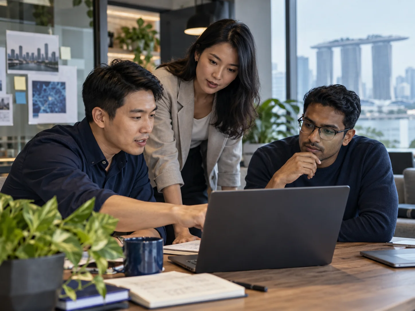 Illustrative IT & digital transformation consulting scene
